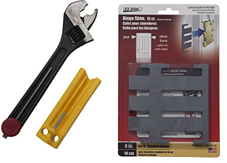 Door Straightener Kit - Hinge Shim, Knuckle Bender, Hinge Pin Removal Tool (4 Inch)