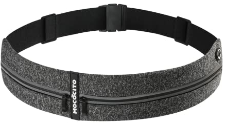 MOCOCITO Laufgürtel für Handy, Lauftasche, Hüfttasche für Jogging, Sport Jogging Gürtel, Running Belt, Fitnessgürtel, Handytasche, Geeignet für Mobiltelefone verschiedener Modelle und Größen(grau)