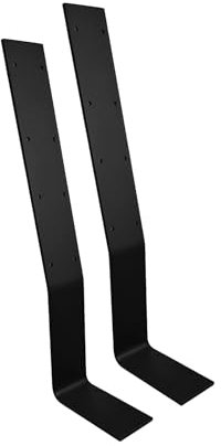 2 Stück Rückenlehnenhalterung für Bett/Bank/Sitz L2 (schwarz feinstruktur matt)