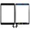 Touchscreen Digitizer für Pad Mini 1/2 A1432 A1454 A1455 A1489 A1490 Ersatz Bildschirmteile, mit IC-Chip, Home-Taste, Kamerahalter (Schwarzer)