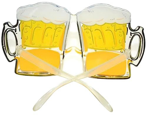 Gadpiparty Bierkrug-Brille Partybrillen Überlauf Bierbecher Brille Lustige Brille Hawaii Für Kostümparty Bühne Gezeigt Requisite