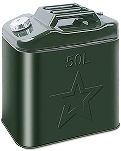 CHUNTIANMEI 10l, 20l, 25l, 30l, 35l,40l, 50l, 60l Benzinkanister Metall Verdicktem, Tragbarer Kraftstoff Kanister, Transport/lagerung/Reisen/Camping/benzindiesel,50L