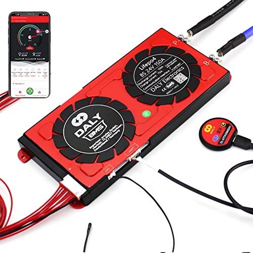 @tec DALY Smart BMS mit Bluetooth für 3.2V LiFePO4 Akkus 4S 8S 16S - Batterie Management System 12V 24V 48V (8S 24V 150A BT)