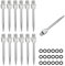 HERZWILD dartspitzen Dart gummiring - stahlspitzen metallspitzen steeldart (Full Sliver)