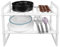 Étagère Rangement Cuisine, Étagere de Rangement Cuisine Fort Pour Rangement sous Évier, Étagère Rangement Multifonctionnel pour Rangement de Cuisine/Salle de Bain/ L’évier (38-70*26*38cm (blanc))