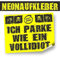30 große Aufkleber Neonorange 14,8x10,6 cm - Ich Parke wie EIN Vollidiot
