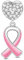 GNOCE Charme de Sensibilisation au Cancer du Sein en Argent Sterling 925 avec Ruban Rose en Émail pour Femmes, Cadeau de Bijoux en Perles pour Elle