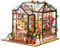 HooySprs DIY Miniature Dollhouse Kit Age 10+, Mini House Kit with Furniture, 1:24 Scale Wooden Greenhouse Craft Kit for Women Girls Boys Present Birthday Valentine (Jenny Flower House)