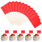 100 Stück Leere Zahnstocher Flaggen Quadratische Beschichtete Papierfähnchen Rote Flagge für Tortendeko Cupcake Topper Cocktail Zahnstocher Buffet-Etiketten Party Dekorationen Cocktail Picks