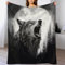 PAZZK Wolf Decke Fleecedecke Geschenk Damen Männer Mädchen Jungen Vier Jahreszeiten Super Weich Und Bequem Plüschdecke Sofa Schlafsofa Büro（180×200cm）