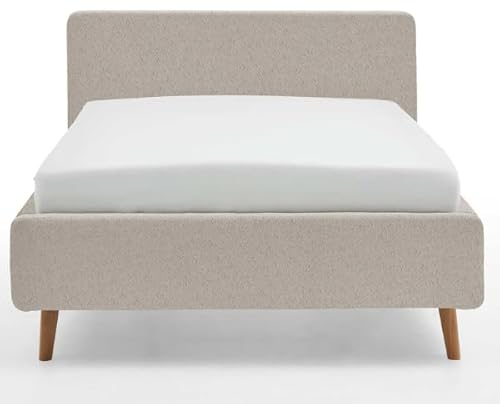 Bett Dalila 140x200cm Teddystoff - beige