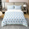 Sheep Cute 100% Natürliche Baumwolle Bettbezug 135x200,Cartoon Tiere Blau Tröster Bezug,Frische Kawaii Rustikale Bett Set,Geometrische Shaggy Reversible Schwarze Bettwäsche Set für Kinder Teens Jungen