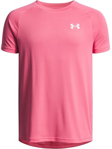 Under Armour Boys UA Tech 2.0 Short Sleeve Performance T-Shirt Super Pink 9-10 Years