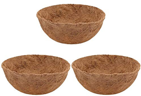 Wdfnexalai 3 forros de fibra de coco de repuesto para macetas, maceta de coco natural de 25 cm