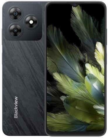 Blackview Wave 8 4G Android 14 Smartphone Unlocked, 12GB+256GB(2TB External SD), 6.56'' HD+ Screen(Eye-comfort Modes), 13MP+8MP Camera, DUAL SIM Free Mobile Phone, Smart-K Box Speaker, GPS Black