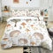 Bettwäsche 180x200 cm Cartoon-Zeichnung Igel 3D Bedruckte Bettbezug Einfache Pflege 3-Teiliges Bettwäsche Set Polyester Baumwolle mit Reißverschluss und 2 Kissenbezug