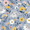 JIAOQSS Selbstklebende Tapete Süß Igel Blume Grau Mustertapete Klebefolie Wandtapete Möbelfolie Tapeten Wasserdicht Vinyl Wrap Klebetapete Wohnzimmer Schlafzimmer Wallpaper