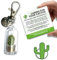 Yetti | Real Cactus Keyring - Living Plant Gift Keychain (Prickly Pear - Single) | Tiny Plant Gift for Cactus Lovers