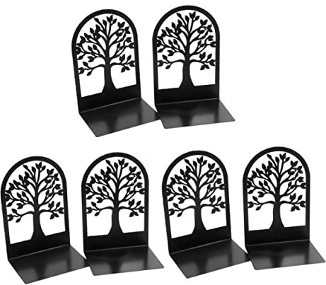 HOMSFOU 6pcs Wear-resistant Book Organizers for Desktop Stylish Household for Decor Tree Design for