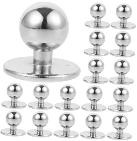 OSALADI 100 Stück Kochknopf Kochjackenknopf Nähen Knopf Für Kochkleidung Kochmantel Tasten Ersatz Schwarz Runden Ersatzknöpfe Farbe Knöpfe Für Kochuniformen Mehrzweck Silber Nylon