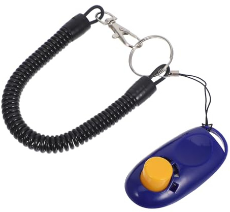 FRCOLOR Hundetrainer Clicker mit Armband Vielseitiger Trainingsklicker für Welpen und Hunde Laute Klangoptionen Kompakt und Tragbar Effektives Gehorsamkeitstraining für Hunderassen