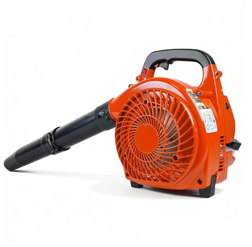 Souffleur à Feuilles à Essence 28CC Haute Performance,Souffleur Feuille Thermique avec Moteur 2 Temps 1,1 CV,280 MPH,Aspirateur à Feuilles pour Jardin, Pelouse, Allées et Neige Légère(Orange)