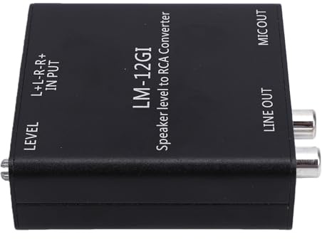 TYTOGE Line Output Converter, Speaker to Line Level Adapter with Premium Alloy Isolation Transformer for Car Stereo Sound System, Frequency Response 40Hz 20kHz