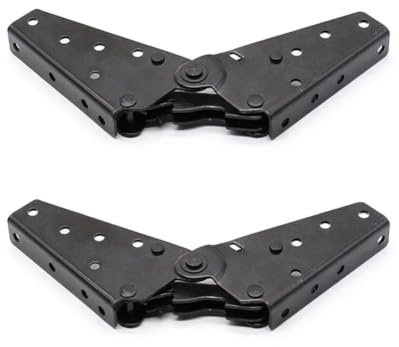 2er-Pack Schlafsofa-Scharniere, 3-fach verstellbare Winkelmechanismus-Halterungen, klappbare Möbelbeschläge aus schwarzem Metall for Schlafsofas, Klappbetten