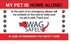 Pet Home Alone Notfall-Karten, 6 Stück