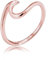 Elli Ring Damen Welle Strand Maritim in 925 Sterling Silber Rosévergoldet