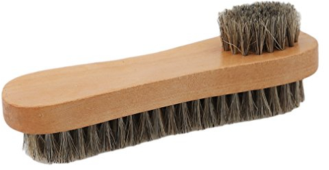 Elistelle Schuhbürste Reinigungspflege Bürste inkl. für Stiefel und Schuhe & andere Lederpflege