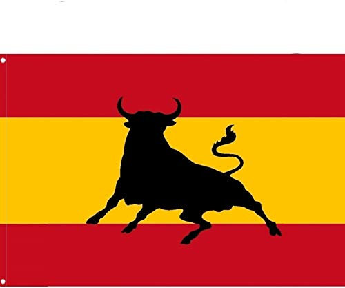 DURABOL Bandiera di toro Spagna 60 x 90 cm SATIN 2 anelli metallici fissati all'orlo (toro)