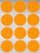 Etiketten Neon Orange 38 mm Aufkleber – Sticker zur Farbcodierung Größe 3,8 cm Klebepunkte 180 Vorteilspack von Royal Green