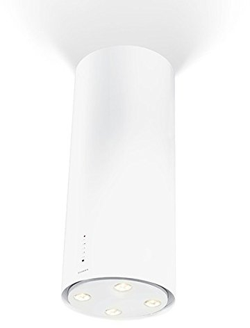 Faber - Cappa ad isola CYLINDRA ISOLA GLOSS PLUS finitura bianco gloss da 37cm