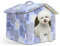 Nobleza Casa para Perro pequeños, Cama para Gato con colchón extraíble, Plegable Casa para Gatos, Perros Conejos, 48x45x39cm M,Azul