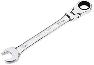 sourcing map 10mm Flex-Head Ratcheting Combination Wrench Metric 72 Teeth 12 Point Ratchet Box Ended Spanner Tools, Cr-V