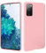 HSP Cover per Samsung Galaxy S20 FE [repellente alla polvere] Custodia protettiva in silicone TPU premium | antigraffio antiurto | Protezione della fotocamera | Vestibilità perfetta sottile | Rosa