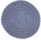 DII Crochet Collection Wende-Badematte, rund, 69,8 cm Durchmesser, Stonewash-Blau