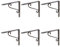 Hammer and Tongs - Notched Scroll Iron Shelf Bracket - D205mm - Raw - Pack of 6