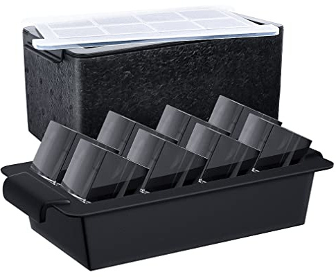 TINANA Upgrade 2 Inch Clear Ice Cube Tray Make 8 Large Square Crystal Clear Ice Cube Maker for Cocktail, Whiskey & Bourbon Drinks, Gifts for Men