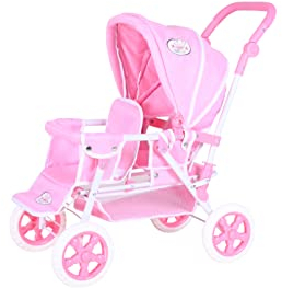 Knorrtoys 16638 - Zwillingspuppenwagen Big Twin - Princess White Rose