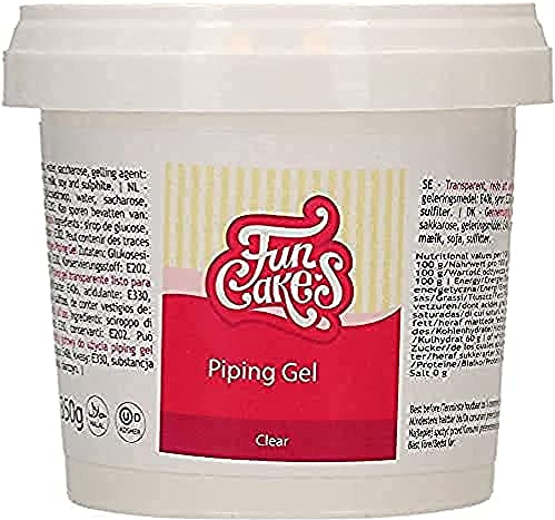 FunCakes Klarer Spritzguss-Gel: Trasparentes Gel, Perfekt zum Dekorieren von Kuchen. 350 g