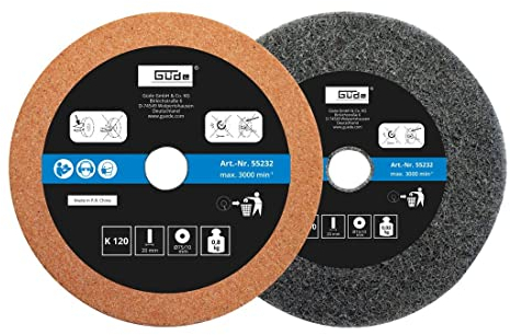 Güde Schleifscheibe Schleifpapier K 120 400 75x10x20 mm 2-tlg. Set für Deltaschleifer Schleifblatt Schleifband Schleifscheibe Schleif-Papier-Set