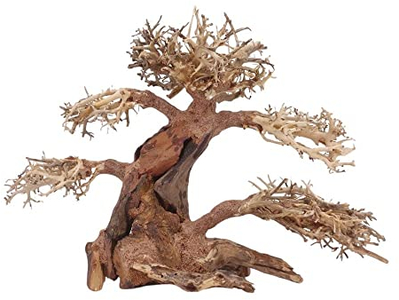 AquaOne Aquarium Bonsai Baum XL Nr.12058 Wurzel Oriental Holz 40x20x30 cm I Aquascaping Dekoration I Natur Unikat Bonsaibaum I Landschaft Deko Unterwasserlandschaft