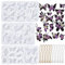 Bekecidi 13 PCS Keychain Resin Mould Kit Schmetterling - Epoxy Resin Moulds Anhänger Form Schlüsselanhänger Silikonformen mit Metallkette für Anhänger hängende Ornamente Kunsthandwerk machen