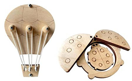 Baoblaze 2 Stücke Montessori Busy Board DIY Material Holzhandwerk Spielzeug Aktivitätsbrett