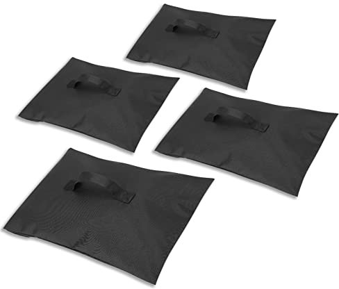 VISEMAN 4 Stück Sportnetz-Sandsäcke, gewichtete Ankerbeutel für Baseball-, Fußball-, Golf- und Hockeynetze, schwarz