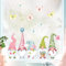 Wandtattoo Loft Fensterbild Frühling Ostern 5 Zwerge Schmetterlinge Fensterdeko Kinderzimmer Kind Frühlingsdeko, Osterdeko für Mädchen, A3 Bogen