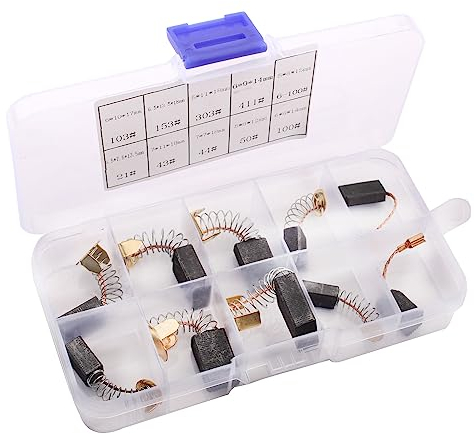 RUNCCI-YUN 10PCS Cepillos de carbono para motor,Cepillo de Carbón para Herramientas Eléctricas,reemplazo de cepillo de carbono Para Taladro Eléctrico Motor