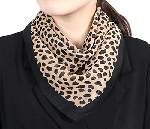 FAIRYGATE Seiden Kopftuch Damen Chiffon Bandana Damen Große quadratische Fleckschals Kopftuch Vierecktuch Satin Haarschal Halstuch Frauen DA2812
